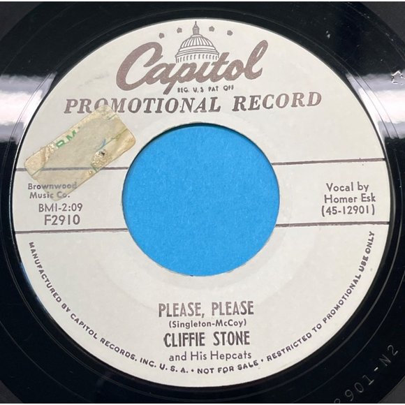 Cliffie Stone Please Please / Blue Moon of Kentucky 45 Country Hillbilly Promo - Picture 1 of 4